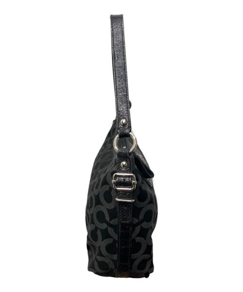 COACH（コーチ）COACH (コーチ) オプアートワンハンドルハンドバッグ ブラックの古着・服飾アイテム