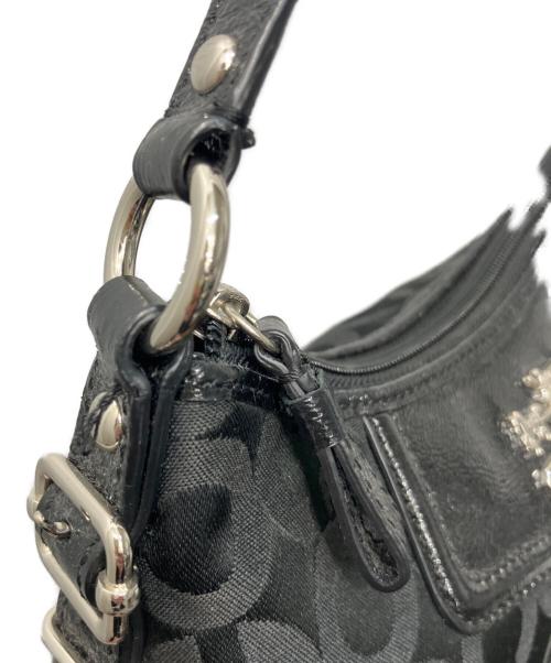 COACH（コーチ）COACH (コーチ) オプアートワンハンドルハンドバッグ ブラックの古着・服飾アイテム