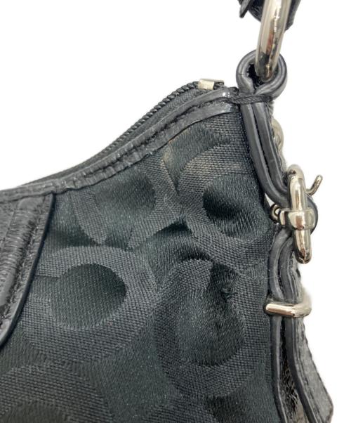 COACH（コーチ）COACH (コーチ) オプアートワンハンドルハンドバッグ ブラックの古着・服飾アイテム