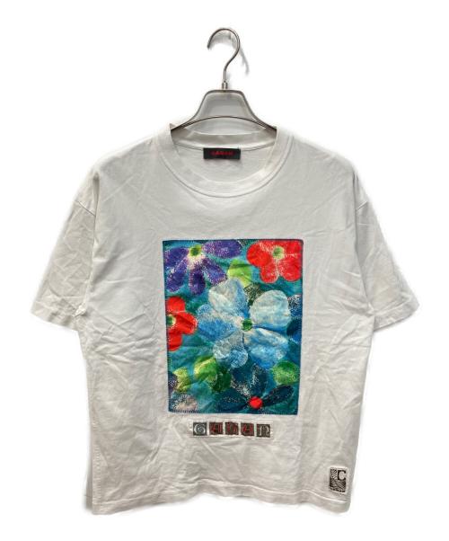 CABAN（キャバン）CABaN (キャバン) スビンコットン モザイクプリントTシャツ ホワイト サイズ:Mの古着・服飾アイテム