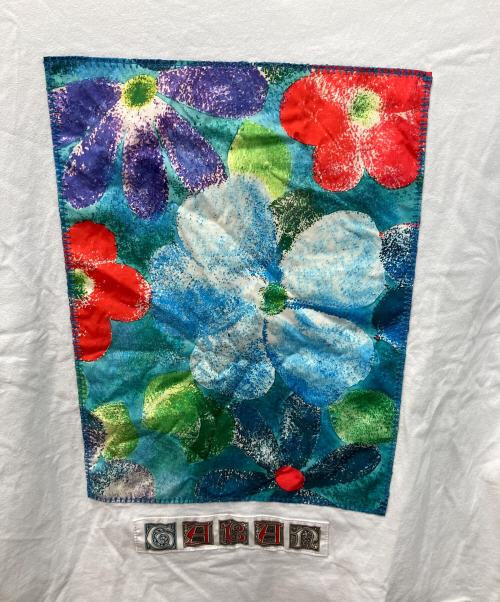 CABAN（キャバン）CABaN (キャバン) スビンコットン モザイクプリントTシャツ ホワイト サイズ:Mの古着・服飾アイテム