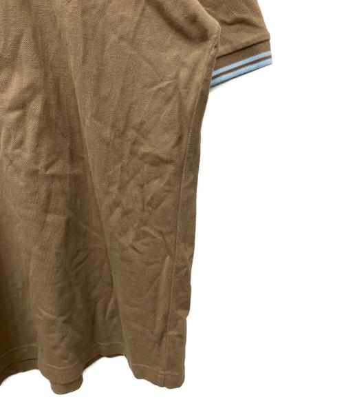 FRED PERRY（フレッドペリー）FRED PERRY (フレッドペリー) ポロシャツ ブルー×ブラウン サイズ:44の古着・服飾アイテム