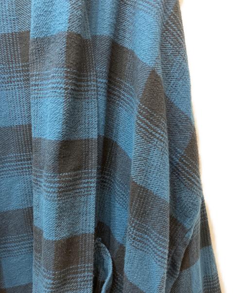 gold（ゴールド）GOLD (ゴールド) TWILL CHECK CARDIGAN ブラック×ブルー サイズ:Ｌの古着・服飾アイテム