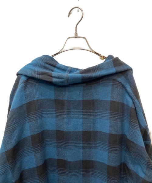gold（ゴールド）GOLD (ゴールド) TWILL CHECK CARDIGAN ブラック×ブルー サイズ:Ｌの古着・服飾アイテム
