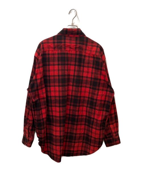 gold（ゴールド）GOLD (ゴールド) コットンフランネルチェックシャツ ブラック×レッド サイズ:Ｌの古着・服飾アイテム