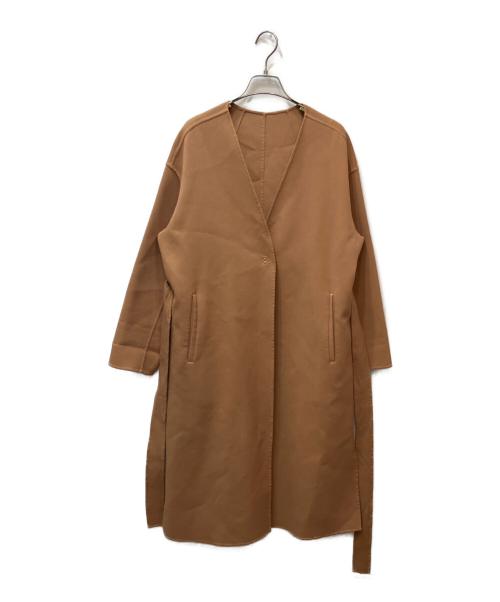 green label relaxing（グリーンレーベルリラクシング）green label relaxing (グリーンレーベルリラクシング) FM リバー ノーラペル コート ブラウン サイズ:36の古着・服飾アイテム