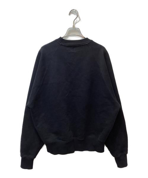 ami（アミ）ami (アミ) ハートロゴクルーネックスウェット ブラック サイズ:Mの古着・服飾アイテム