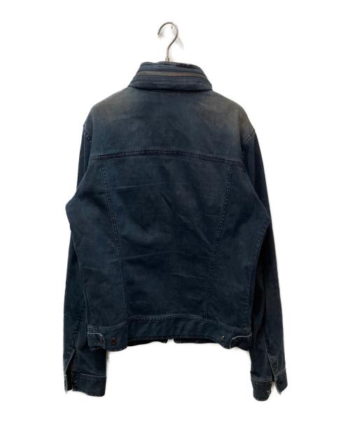 ARMANI EXCHANGE（アルマーニ エクスチェンジ）ARMANI EXCHANGE (アルマーニ エクスチェンジ) ジップアップコーティングデニムジャケット インディゴ サイズ:Mの古着・服飾アイテム