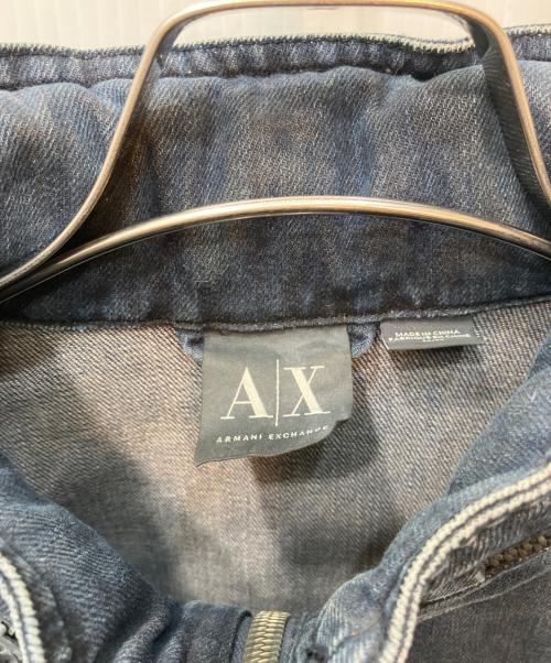 ARMANI EXCHANGE（アルマーニ エクスチェンジ）ARMANI EXCHANGE (アルマーニ エクスチェンジ) ジップアップコーティングデニムジャケット インディゴ サイズ:Mの古着・服飾アイテム