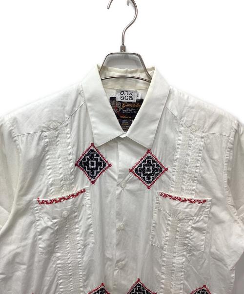 oaxaca（オアハカ）OAXACA (オアハカ) 刺繍キューバシャツ ホワイト サイズ:表記無しの古着・服飾アイテム