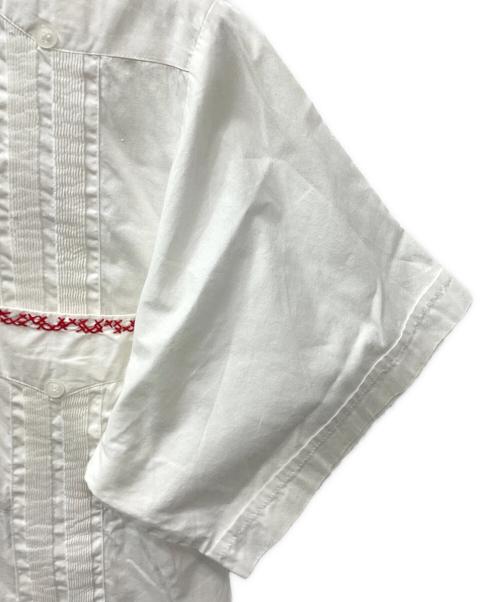 oaxaca（オアハカ）OAXACA (オアハカ) 刺繍キューバシャツ ホワイト サイズ:表記無しの古着・服飾アイテム