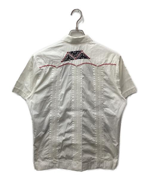 oaxaca（オアハカ）OAXACA (オアハカ) 刺繍キューバシャツ ホワイト サイズ:表記無しの古着・服飾アイテム