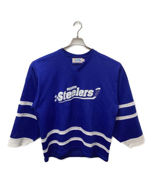 ALPHA sports wear（アルファスポーツウェア）ALPHA sports wear (アルファスポーツウェア) ホッケーシャツ ブルー サイズ:XXLの古着・服飾アイテム