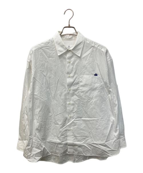 LANVIN en Bleu（ランバンオンブルー）LANVIN en Bleu (ランバンオンブルー) 胸刺繍シャツ ホワイト サイズ:Mの古着・服飾アイテム