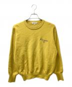 Yves Saint Laurentイヴサンローラン）の古着「ロゴ刺繍ニット」｜イエロー