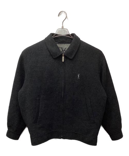 Yves Saint Laurent pour homme（イヴサンローラン プールオム）Yves Saint Laurent pour homme (イヴサンローラン プールオム) ライナー付ウールブルゾン グレー サイズ:100の古着・服飾アイテム