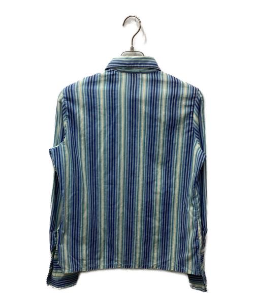 JC PENNEY（ジェーシーペニー）JC PENNEY (ジェーシーペニー) ストライプシャツ ブルー サイズ:表記無しの古着・服飾アイテム