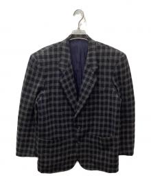 COMME des GARCONS HOMME（コムデギャルソン オム）の古着「ウールチェックテーラードジャケット」｜ネイビー