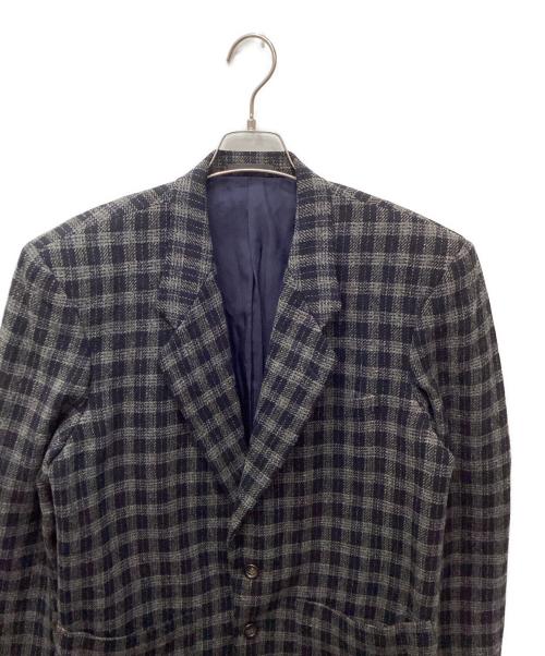 COMME des GARCONS HOMME（コムデギャルソン オム）COMME des GARCONS HOMME (コムデギャルソン オム) ウールチェックテーラードジャケット ネイビー サイズ:Sの古着・服飾アイテム