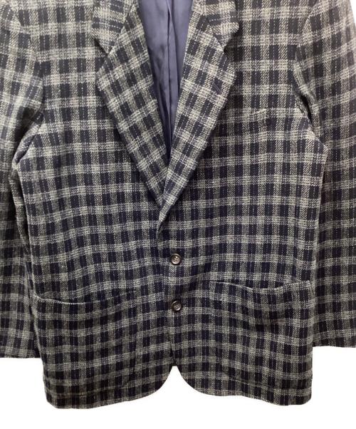 COMME des GARCONS HOMME（コムデギャルソン オム）COMME des GARCONS HOMME (コムデギャルソン オム) ウールチェックテーラードジャケット ネイビー サイズ:Sの古着・服飾アイテム
