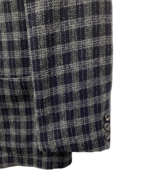 COMME des GARCONS HOMME（コムデギャルソン オム）COMME des GARCONS HOMME (コムデギャルソン オム) ウールチェックテーラードジャケット ネイビー サイズ:Sの古着・服飾アイテム