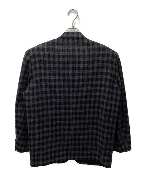 COMME des GARCONS HOMME（コムデギャルソン オム）COMME des GARCONS HOMME (コムデギャルソン オム) ウールチェックテーラードジャケット ネイビー サイズ:Sの古着・服飾アイテム