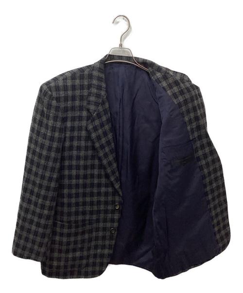 COMME des GARCONS HOMME（コムデギャルソン オム）COMME des GARCONS HOMME (コムデギャルソン オム) ウールチェックテーラードジャケット ネイビー サイズ:Sの古着・服飾アイテム
