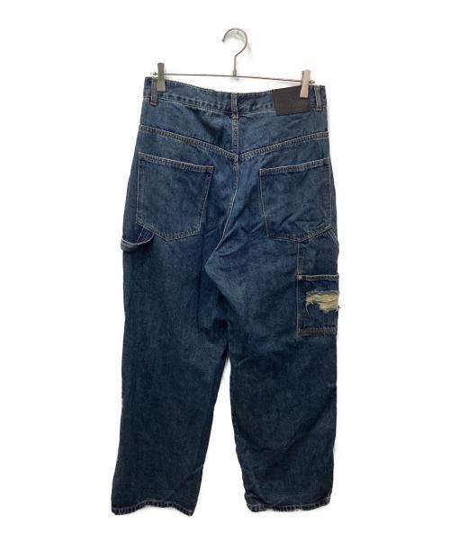 NOT4NERD（ノットフォーナード）NOT4NERD (ノットフォーナード) Destryed Double Knee Pants / ダメージ加工デニムパンツ インディゴ サイズ:Lの古着・服飾アイテム