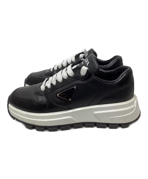 PRADA（プラダ）PRADA (プラダ) Prax 01 レザー スニーカー ブラック サイズ:37の古着・服飾アイテム