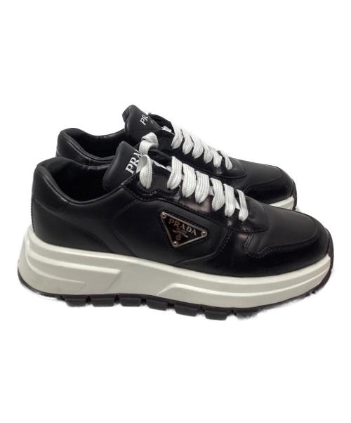 PRADA（プラダ）PRADA (プラダ) Prax 01 レザー スニーカー ブラック サイズ:37の古着・服飾アイテム
