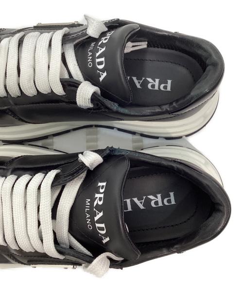 PRADA（プラダ）PRADA (プラダ) Prax 01 レザー スニーカー ブラック サイズ:37の古着・服飾アイテム