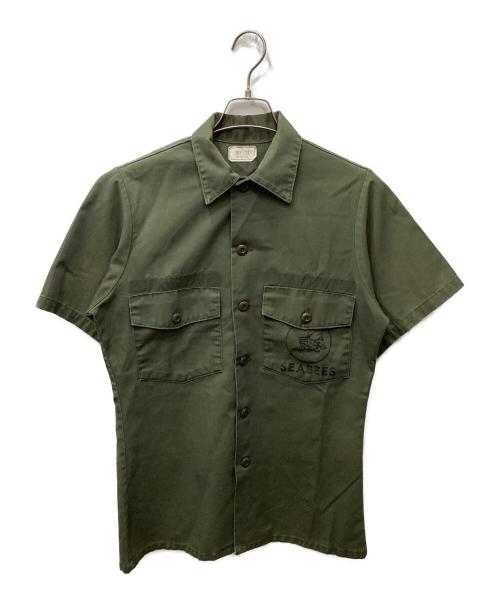U'S NAVY（ユーエスネイビー）U'S NAVY (ユーエスネイビー) ミリタリーユーティリティシャツ オリーブ サイズ:14 1/2の古着・服飾アイテム