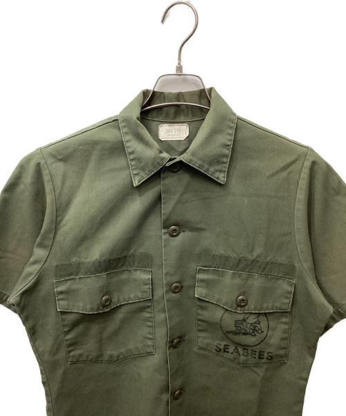 U'S NAVY（ユーエスネイビー）U'S NAVY (ユーエスネイビー) ミリタリーユーティリティシャツ オリーブ サイズ:14 1/2の古着・服飾アイテム