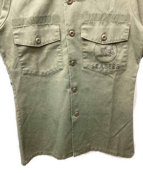 U'S NAVY（ユーエスネイビー）U'S NAVY (ユーエスネイビー) ミリタリーユーティリティシャツ オリーブ サイズ:14 1/2の古着・服飾アイテム