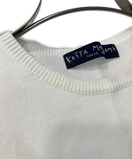 KEITA MARUYAMA（ケイタマルヤマ）KEITA MARUYAMA (ケイタマルヤマ) フラワーエンブロイダリーノースリーブニット ホワイト サイズ:1の古着・服飾アイテム
