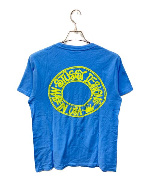stussy（ステューシー）stussy (ステューシー) 両面プリント半袖Tシャツ スカイブルー サイズ:Sの古着・服飾アイテム