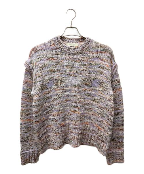 PUBLIC TOKYO（パブリックトウキョウ）PUBLIC TOKYO (パブリックトウキョウ) ロービングミックスカラーニット パープル サイズ:FREEの古着・服飾アイテム