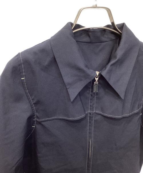 PUBLIC TOKYO（パブリックトウキョウ）PUBLIC TOKYO (パブリックトウキョウ) ドライトロフロントジップシャツ ネイビー サイズ:1の古着・服飾アイテム