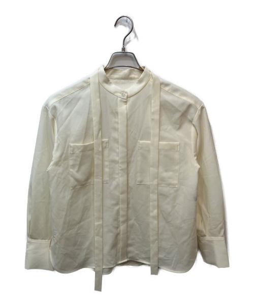 N.O.R.C（ノーク）N.O.R.C (ノーク) ウォッシャブル2WAYバンドカラーシャツ アイボリー サイズ:Freeの古着・服飾アイテム