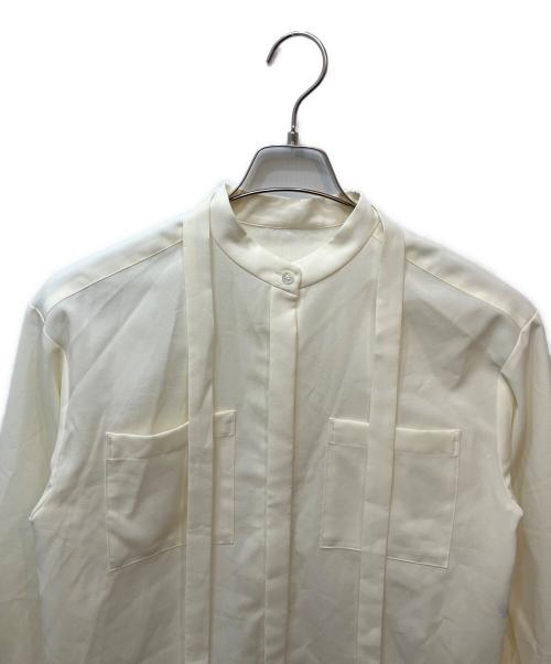 N.O.R.C（ノーク）N.O.R.C (ノーク) ウォッシャブル2WAYバンドカラーシャツ アイボリー サイズ:Freeの古着・服飾アイテム