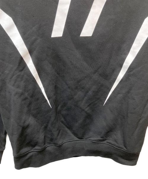 NOMANUAL（ノーマニュアル）NOMANUAL (ノーマニュアル) 17 FOOTBALL HOODIE（フットボールフーディ） ブラック サイズ:Ｌの古着・服飾アイテム