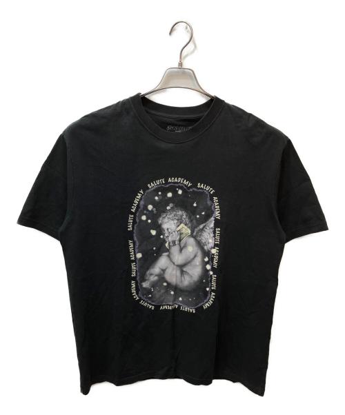 SALUTE（サルーテ）SALUTE (サルーテ) プリントTシャツ ブラック サイズ:Ｌの古着・服飾アイテム