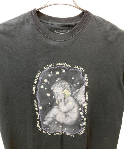 SALUTE（サルーテ）SALUTE (サルーテ) プリントTシャツ ブラック サイズ:Ｌの古着・服飾アイテム