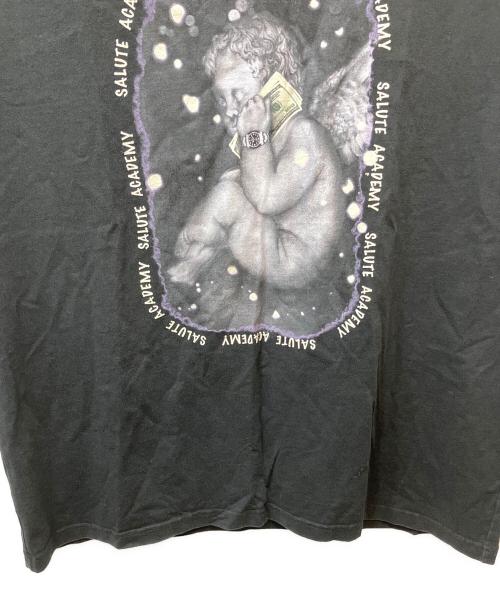 SALUTE（サルーテ）SALUTE (サルーテ) プリントTシャツ ブラック サイズ:Ｌの古着・服飾アイテム