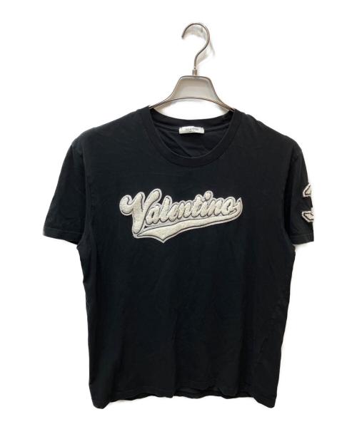 VALENTINO（ヴァレンティノ）VALENTINO (ヴァレンティノ) ロゴワッペンTシャツ ブラック サイズ:表記無しの古着・服飾アイテム