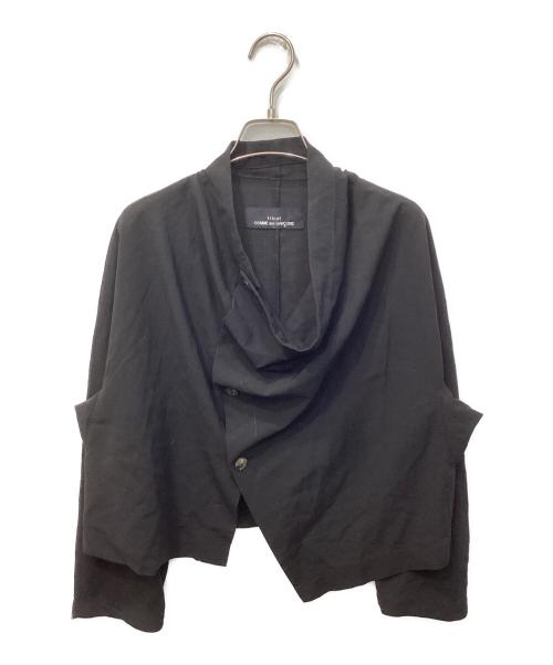tricot COMME des GARCONS（トリココムデギャルソン）tricot COMME des GARCONS (トリココムデギャルソン) シアービッグカラージャケット ブラック サイズ:記載なし(実寸参照)の古着・服飾アイテム