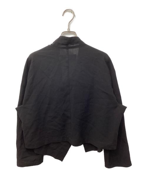 tricot COMME des GARCONS（トリココムデギャルソン）tricot COMME des GARCONS (トリココムデギャルソン) シアービッグカラージャケット ブラック サイズ:記載なし(実寸参照)の古着・服飾アイテム
