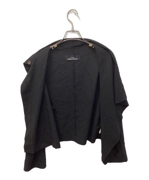 tricot COMME des GARCONS（トリココムデギャルソン）tricot COMME des GARCONS (トリココムデギャルソン) シアービッグカラージャケット ブラック サイズ:記載なし(実寸参照)の古着・服飾アイテム