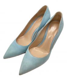 Gianvito Rossi（ジャンヴィト ロッシ）の古着「スウェードパンプス」｜スカイブルー
