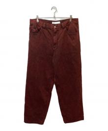 POLAR（ポーラー）の古着「BIGBOYデニムパンツ（ビッグボーイ）」｜レッド